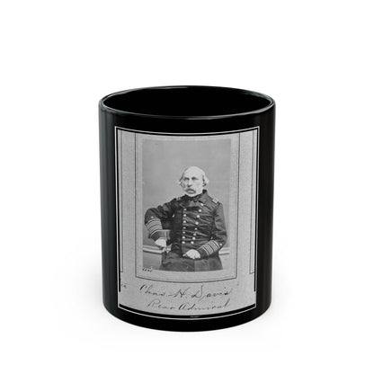 Chas. H. Davis, Rear Admiral, Three-Quarter Length Portrait, Seated, Facing Slightly Left (U.S. Civil War) Black Coffee Mug