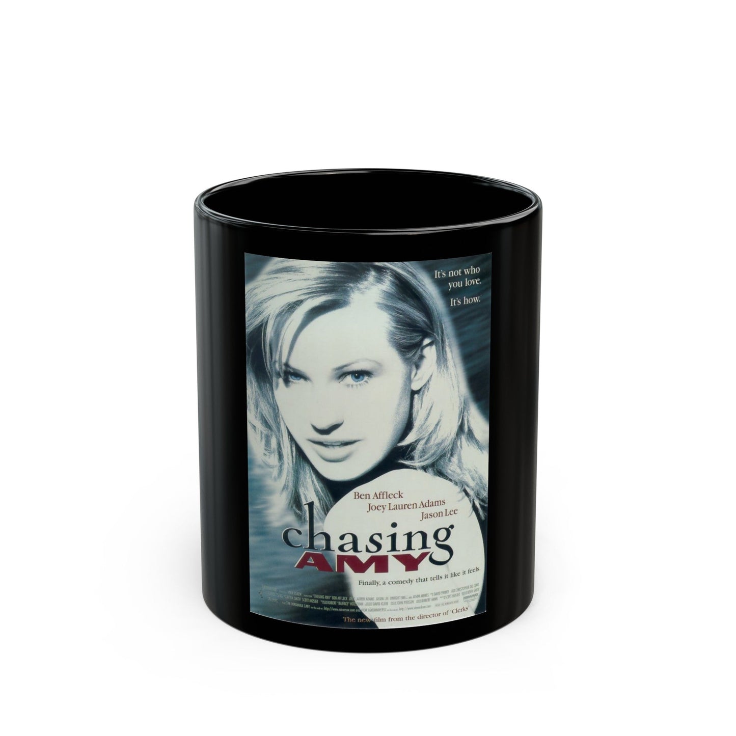 CHASING AMY 1997 Movie Poster - Black Coffee Mug-11oz-The Sticker Space