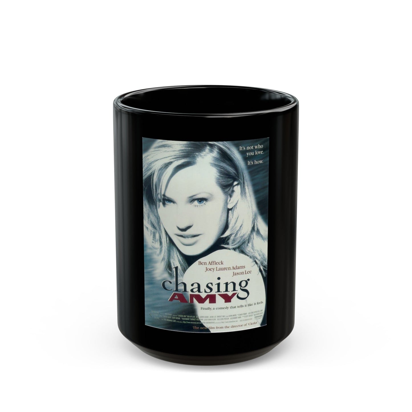 CHASING AMY 1997 Movie Poster - Black Coffee Mug-15oz-The Sticker Space