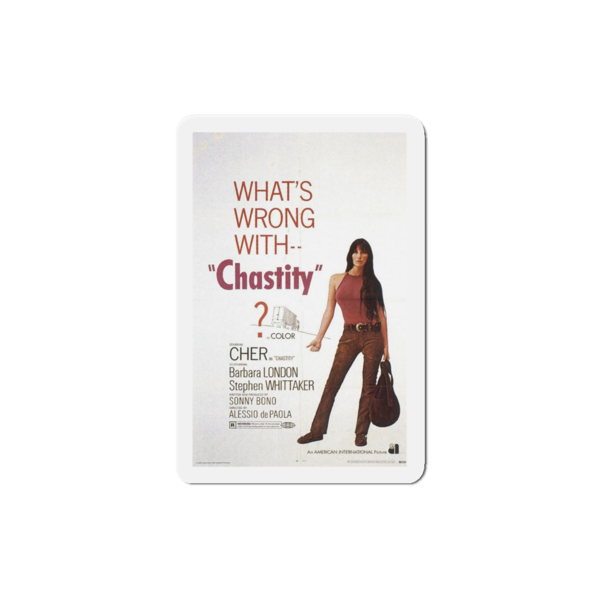 Chastity 1969 Movie Poster Die-Cut Magnet-4" x 4"-The Sticker Space