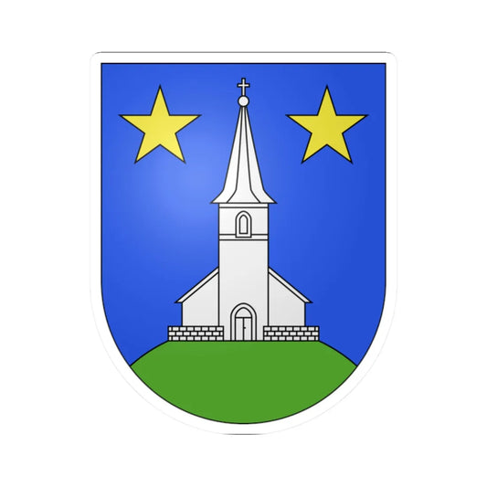 Chatillens-coat of arms (Switzerland) (Coat of Arms) STICKER Vinyl Kiss-Cut Decal 2 Inch White - The Sticker Space