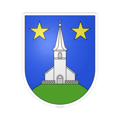 Chatillens-coat of arms (Switzerland) (Coat of Arms) STICKER Vinyl Kiss-Cut Decal 4 Inch White - The Sticker Space