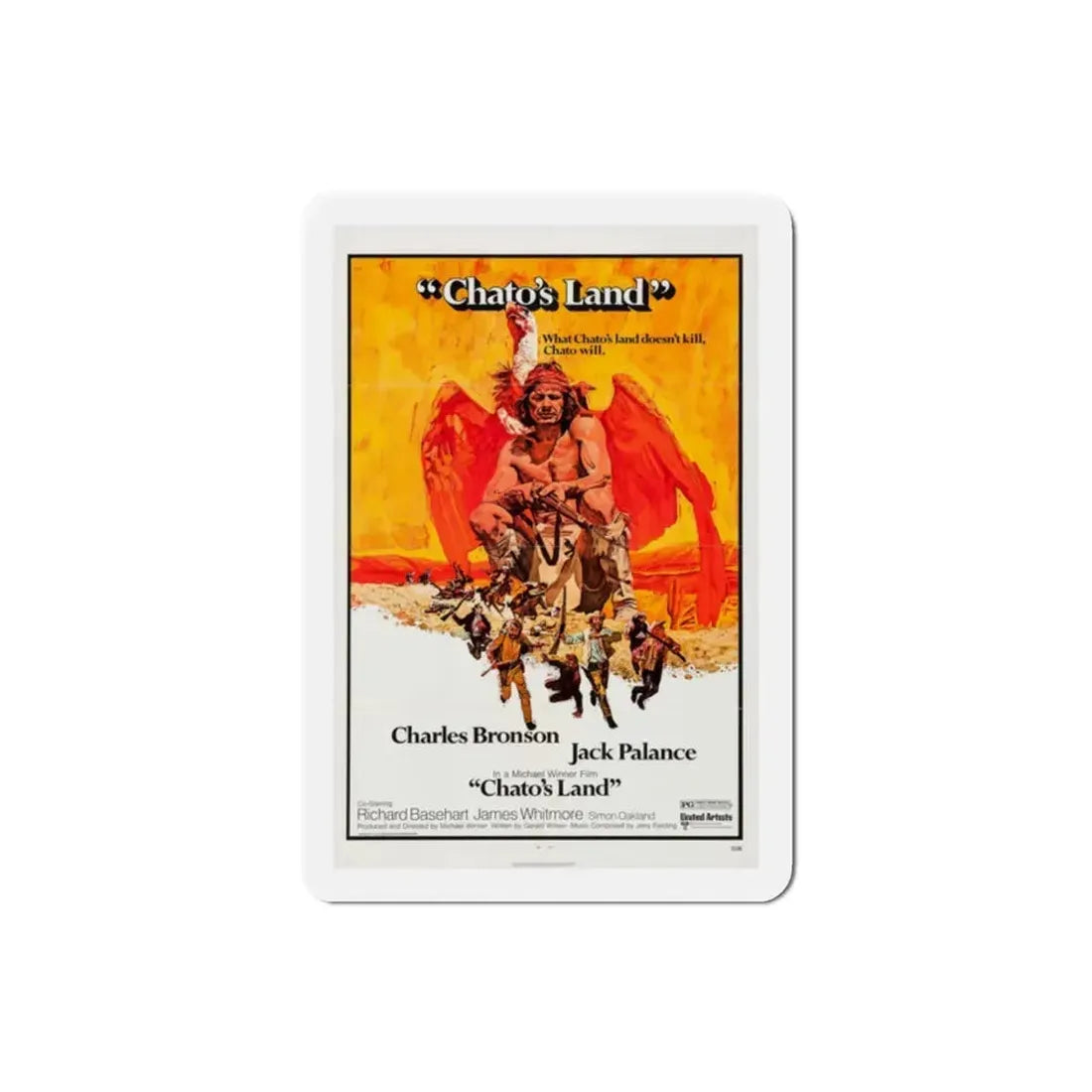 Chato's Land 1972 Movie Poster Refrigerator Magnet 2 Inch - The Sticker Space