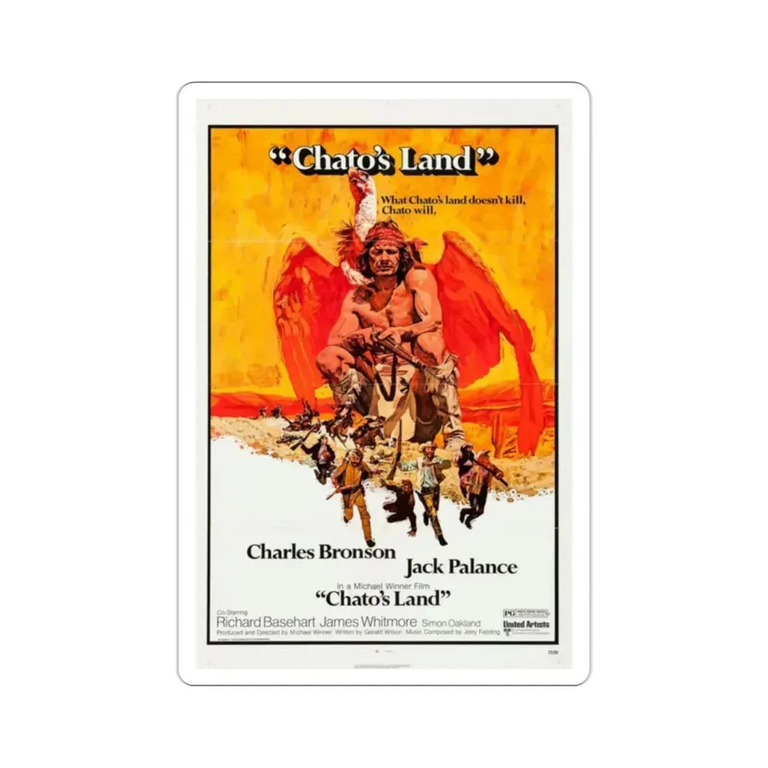 Chato's Land 1972 Movie Poster STICKER Vinyl Die-Cut Decal 2 Inch - The Sticker Space