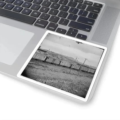 Chattanooga, Tenn. Boxcars and Depot With Federal Cavalry Guard Beyond (U.S. Civil War) STICKER Vinyl Kiss-Cut Decal - The Sticker Space