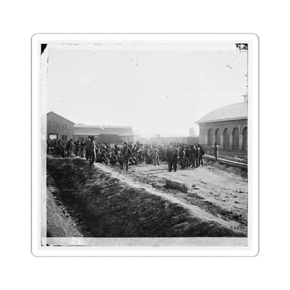 Chattanooga, Tenn. Confederate Prisoners at Railroad Depot (U.S. Civil War) STICKER Vinyl Kiss-Cut Decal 4 Inch White - The Sticker Space