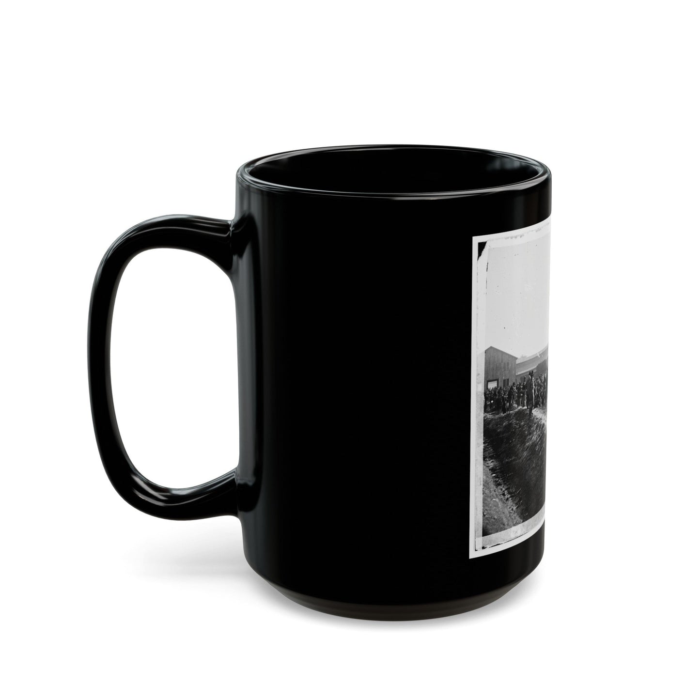 Chattanooga, Tenn. Confederate Prisoners At Railroad Depot (U.S. Civil War) Black Coffee Mug-The Sticker Space