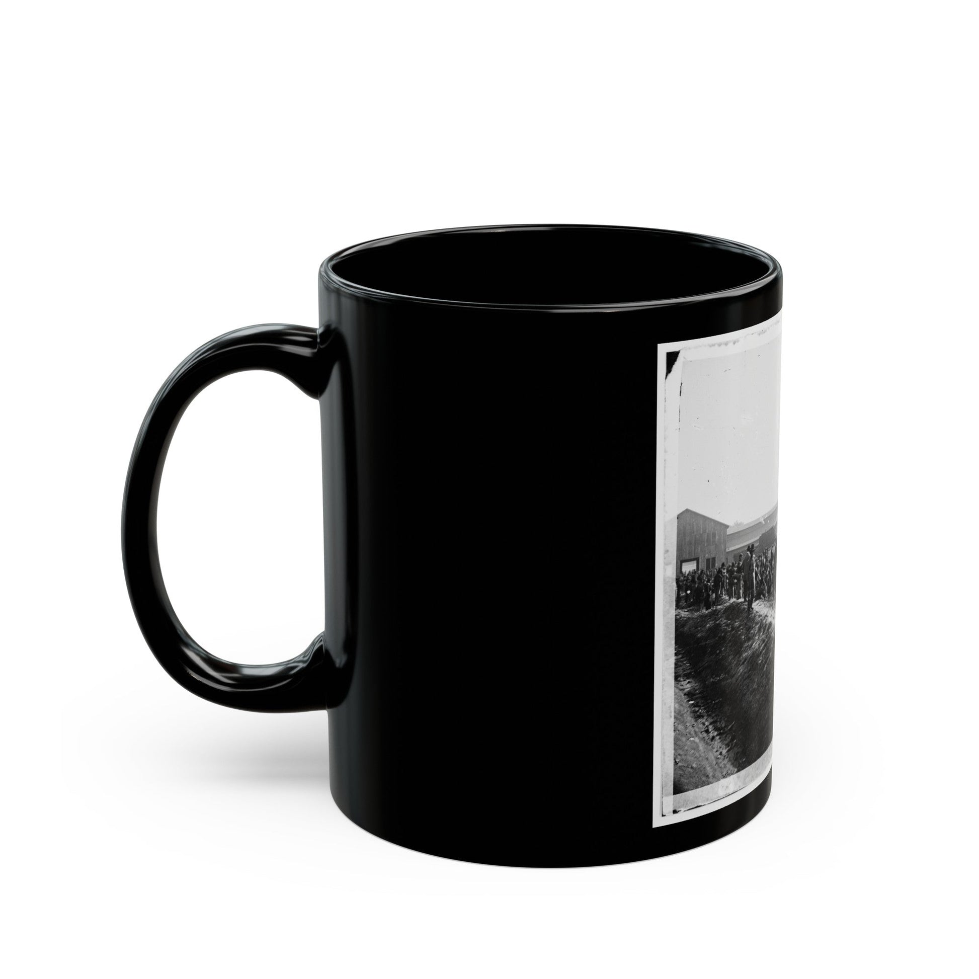 Chattanooga, Tenn. Confederate Prisoners At Railroad Depot (U.S. Civil War) Black Coffee Mug-The Sticker Space