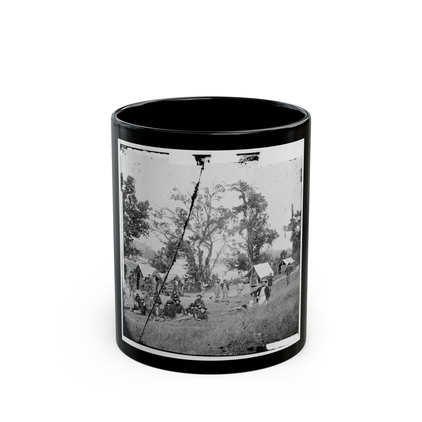 Chattanooga, Tenn., Vicinity. Federal Camp By The Tennessee  River (U.S. Civil War) Black Coffee Mug