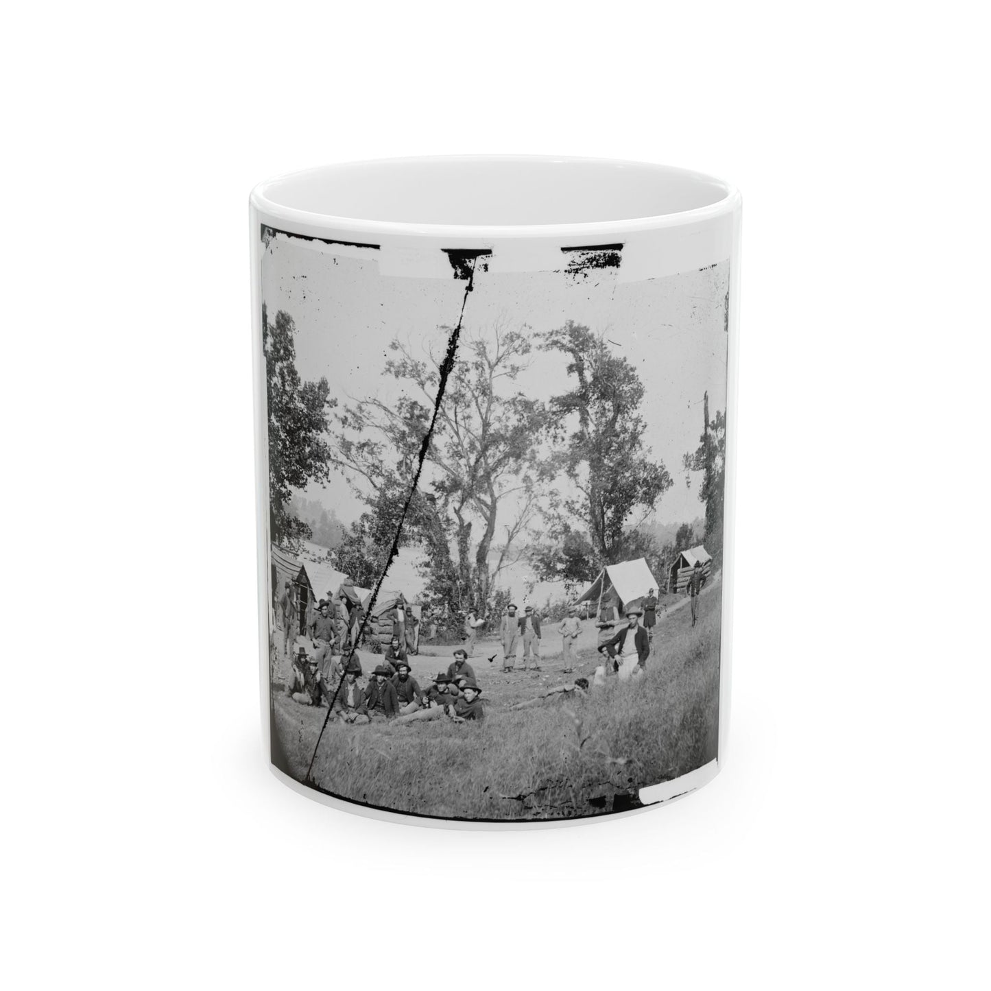 Chattanooga, Tenn., Vicinity. Federal Camp By The Tennessee  River (U.S. Civil War) White Coffee Mug