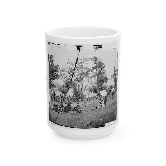 Chattanooga, Tenn., Vicinity. Federal Camp By The Tennessee  River (U.S. Civil War) White Coffee Mug