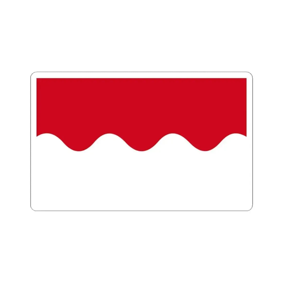 Chaumont-Gistoux vlag (Belgium) STICKER Vinyl Kiss-Cut Decal 3 Inch White - The Sticker Space