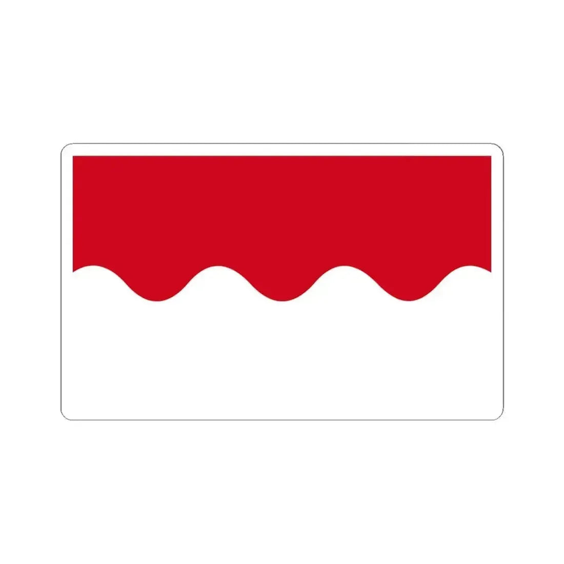 Chaumont-Gistoux vlag (Belgium) STICKER Vinyl Kiss-Cut Decal 4 Inch White - The Sticker Space