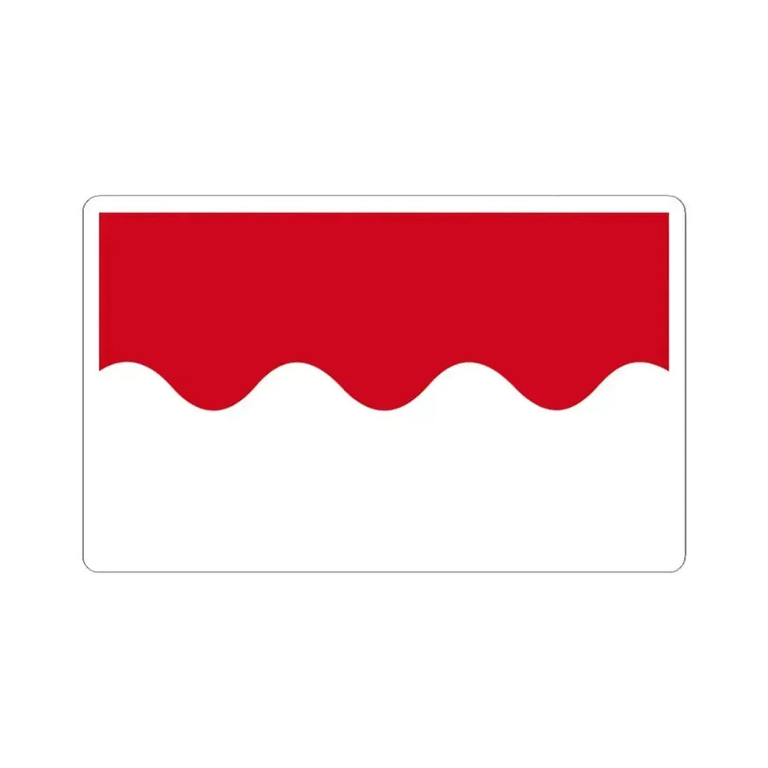 Chaumont-Gistoux vlag (Belgium) STICKER Vinyl Kiss-Cut Decal 6 Inch White - The Sticker Space