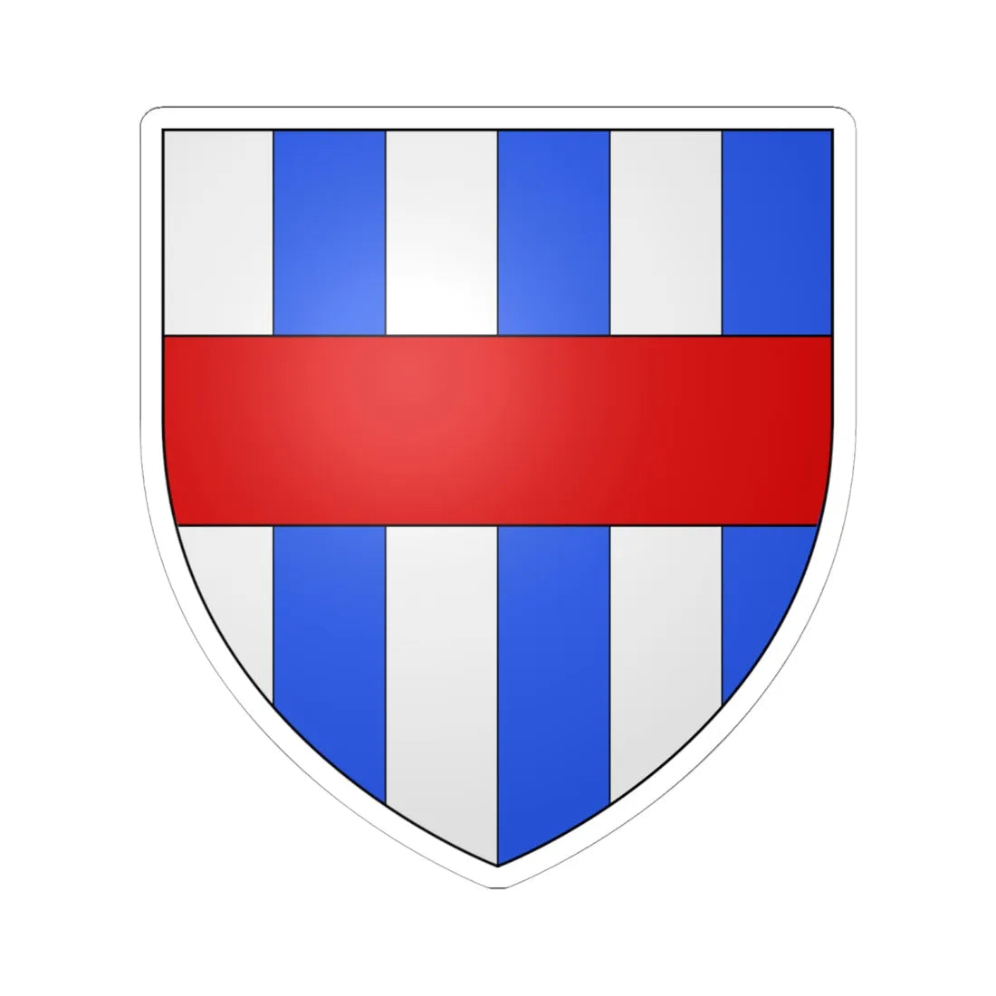 Chauvent arms (England) (Coat of Arms) STICKER Vinyl Kiss-Cut Decal 6 Inch White - The Sticker Space