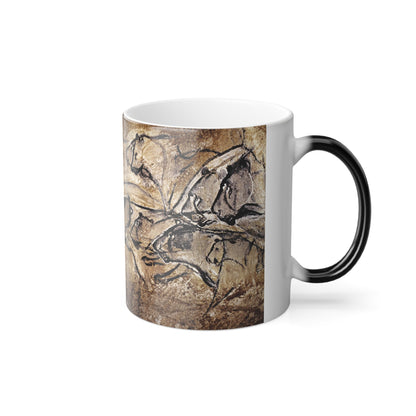 chauvet cave lions panel - Color Changing Mug 11oz-11oz-The Sticker Space