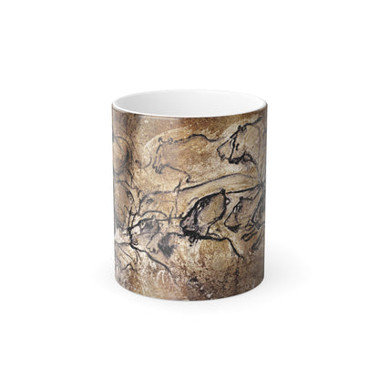 chauvet cave lions panel - Color Changing Mug 11oz-11oz-The Sticker Space