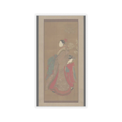 Chōbunsai Eishi - Courtesan and Attendant - 18th–19th century v1 - STICKER Vinyl Kiss-Cut Decal
