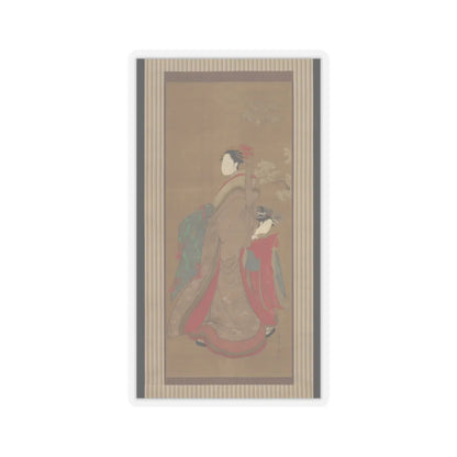 Chōbunsai Eishi - Courtesan and Attendant - 18th–19th century v1 - STICKER Vinyl Kiss-Cut Decal