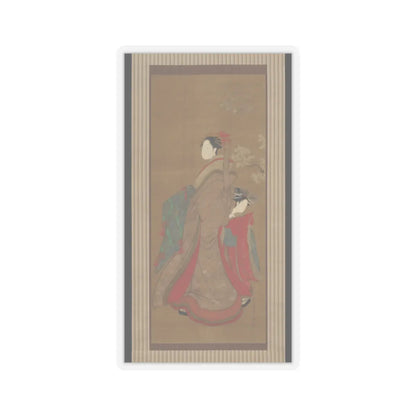 Chōbunsai Eishi - Courtesan and Attendant - 18th–19th century v1 - STICKER Vinyl Kiss-Cut Decal