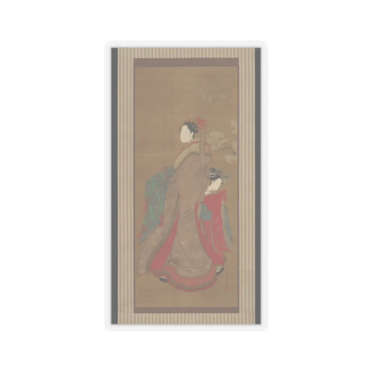 Chōbunsai Eishi - Courtesan and Attendant - 18th–19th century v1 - STICKER Vinyl Kiss-Cut Decal