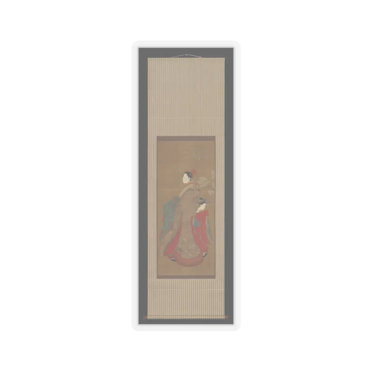 Chōbunsai Eishi - Courtesan and Attendant - 18th–19th century v2 - STICKER Vinyl Kiss-Cut Decal