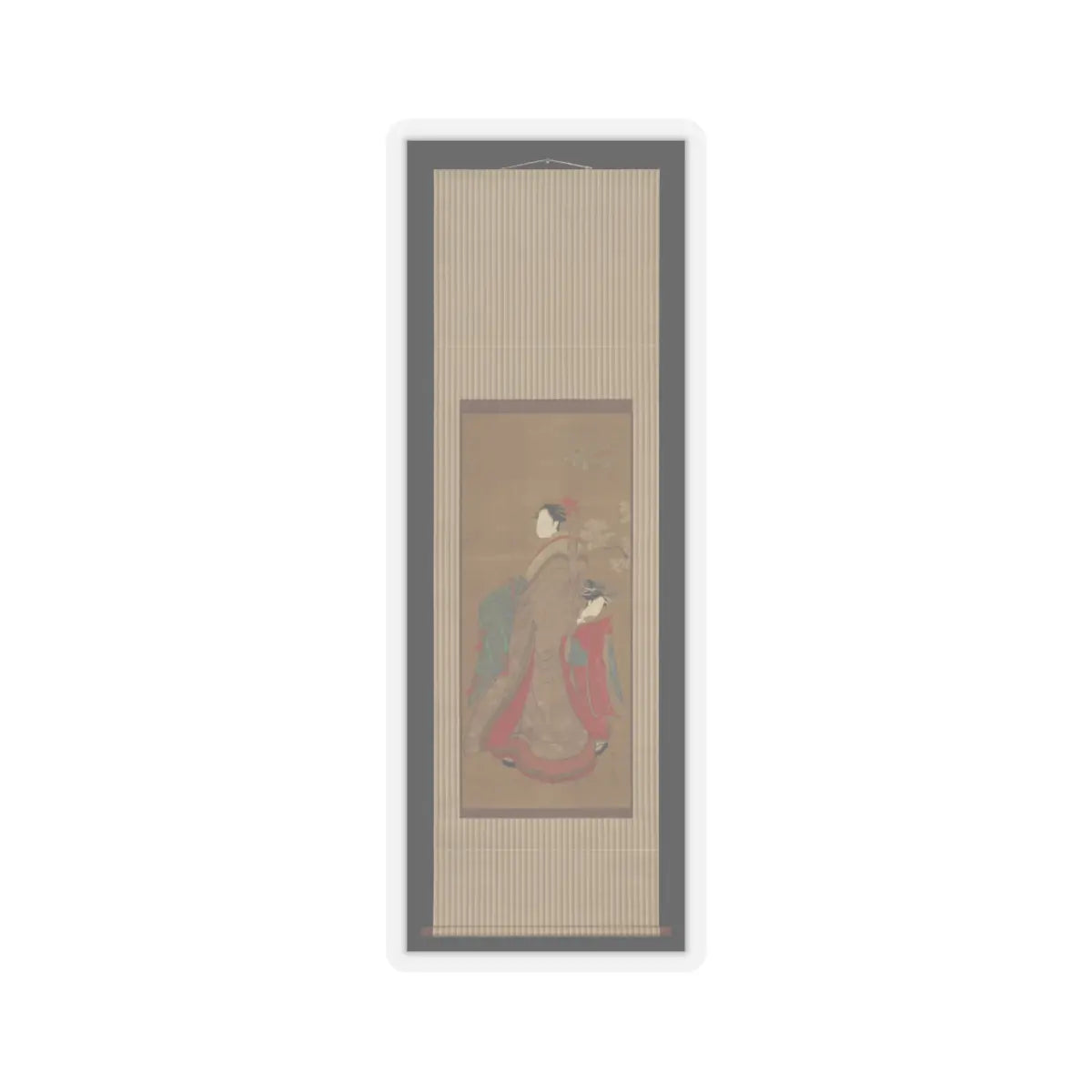 Chōbunsai Eishi - Courtesan and Attendant - 18th–19th century v2 - STICKER Vinyl Kiss-Cut Decal