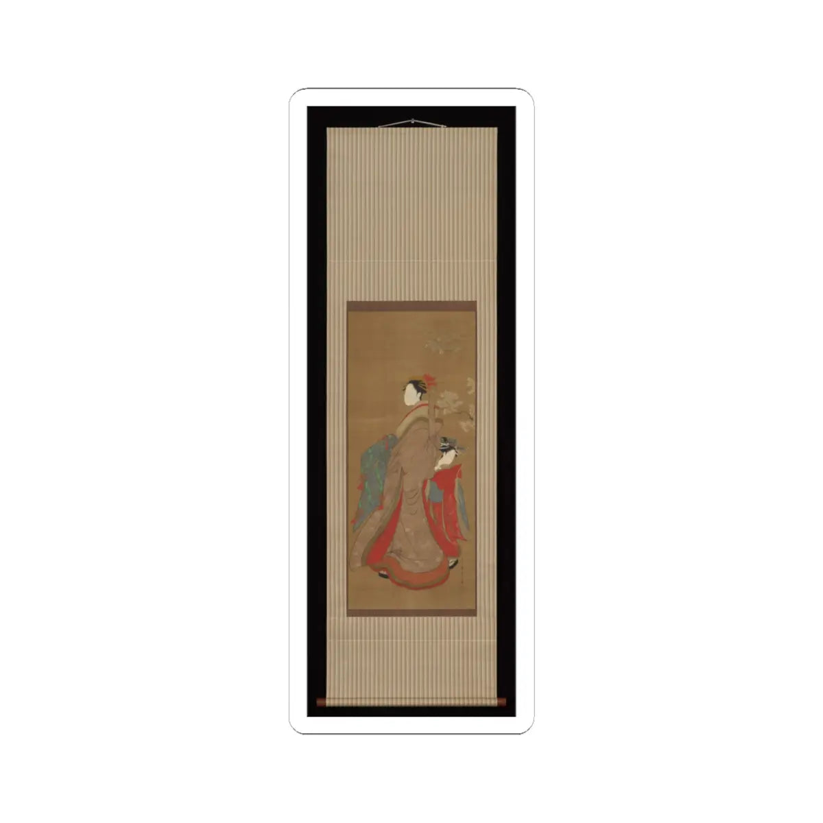 Chōbunsai Eishi - Courtesan and Attendant - 18th–19th century v2 - STICKER Vinyl Kiss-Cut Decal