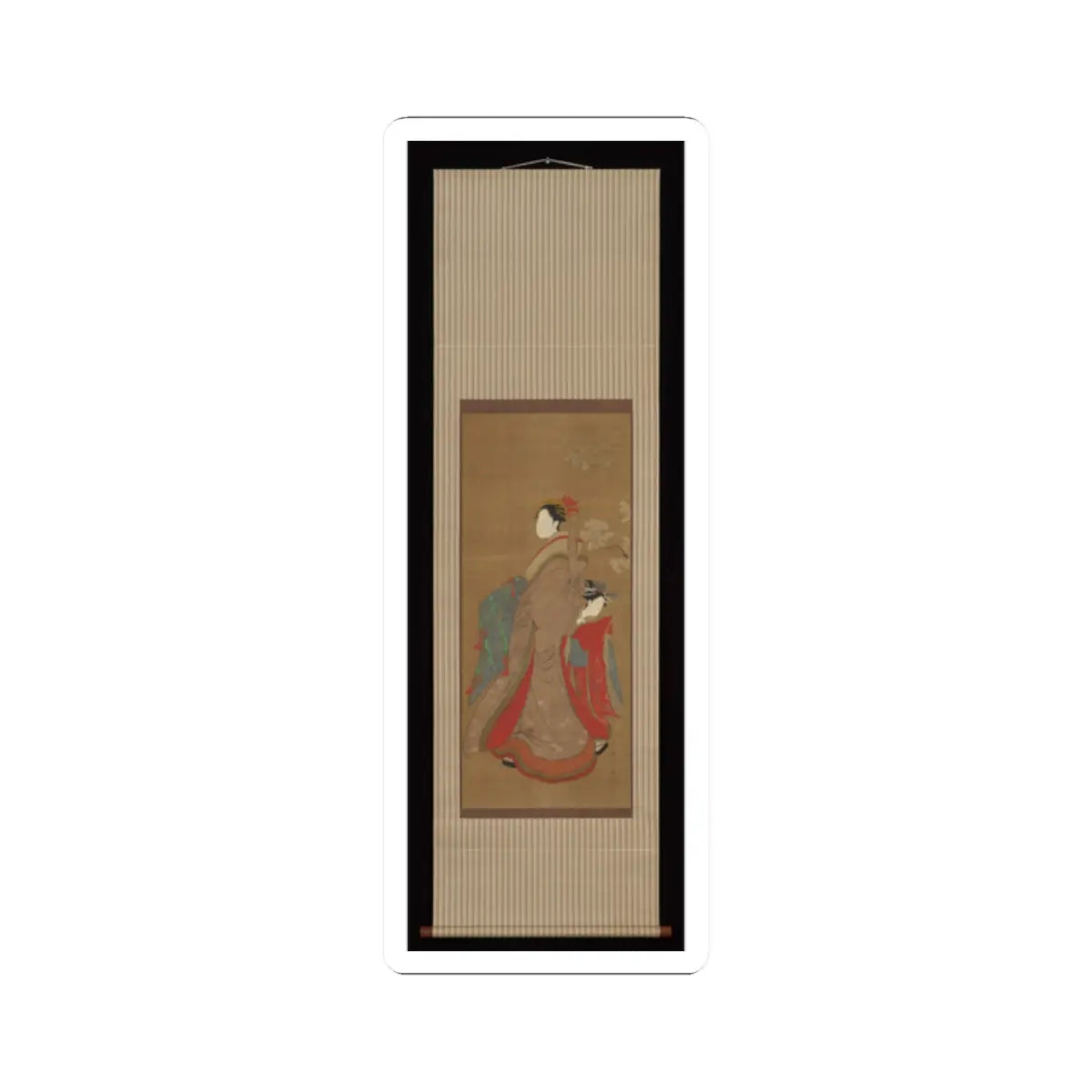 Chōbunsai Eishi - Courtesan and Attendant - 18th–19th century v2 - STICKER Vinyl Kiss-Cut Decal