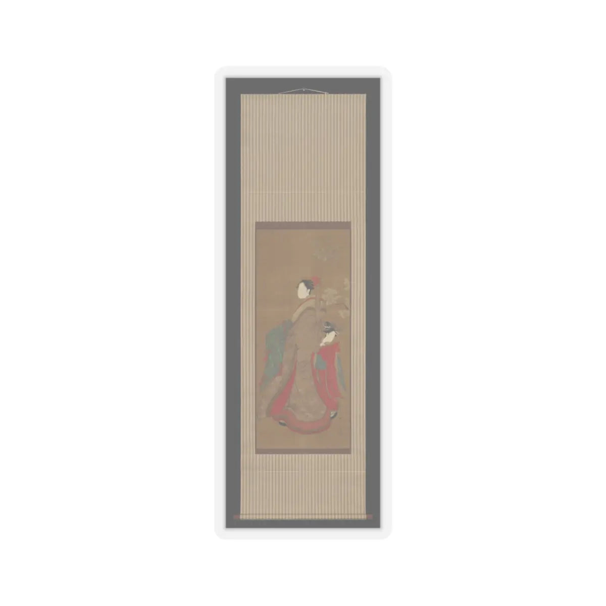 Chōbunsai Eishi - Courtesan and Attendant - 18th–19th century v2 - STICKER Vinyl Kiss-Cut Decal