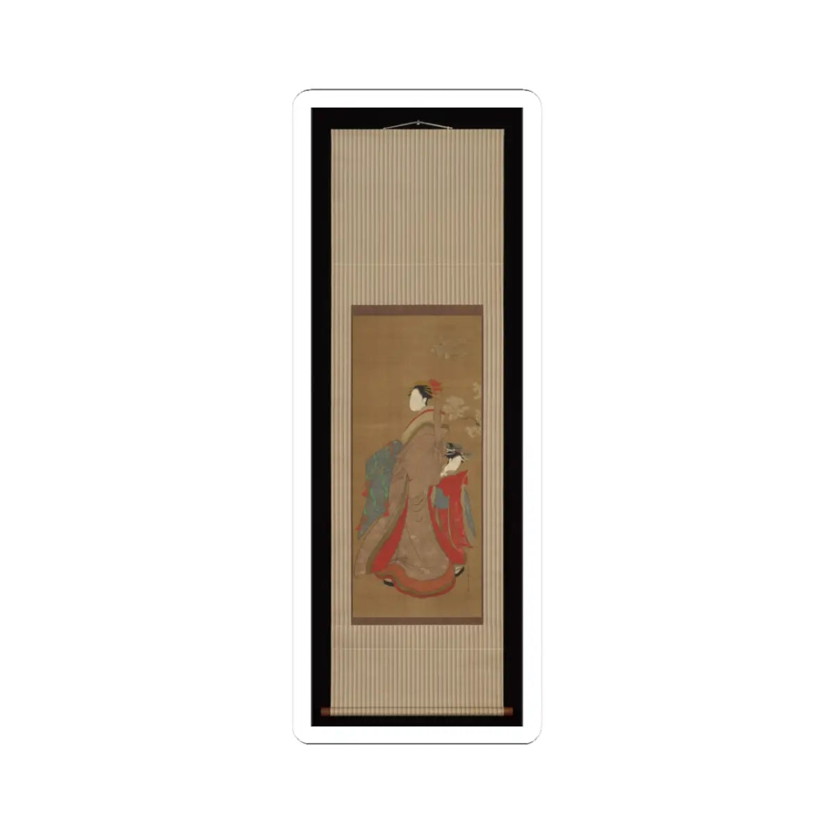 Chōbunsai Eishi - Courtesan and Attendant - 18th–19th century v2 - STICKER Vinyl Kiss-Cut Decal