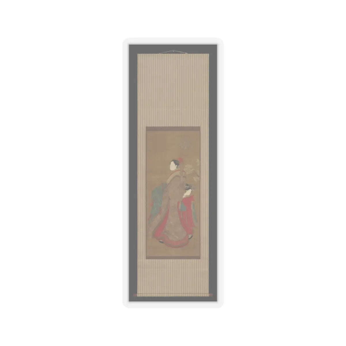 Chōbunsai Eishi - Courtesan and Attendant - 18th–19th century v2 - STICKER Vinyl Kiss-Cut Decal