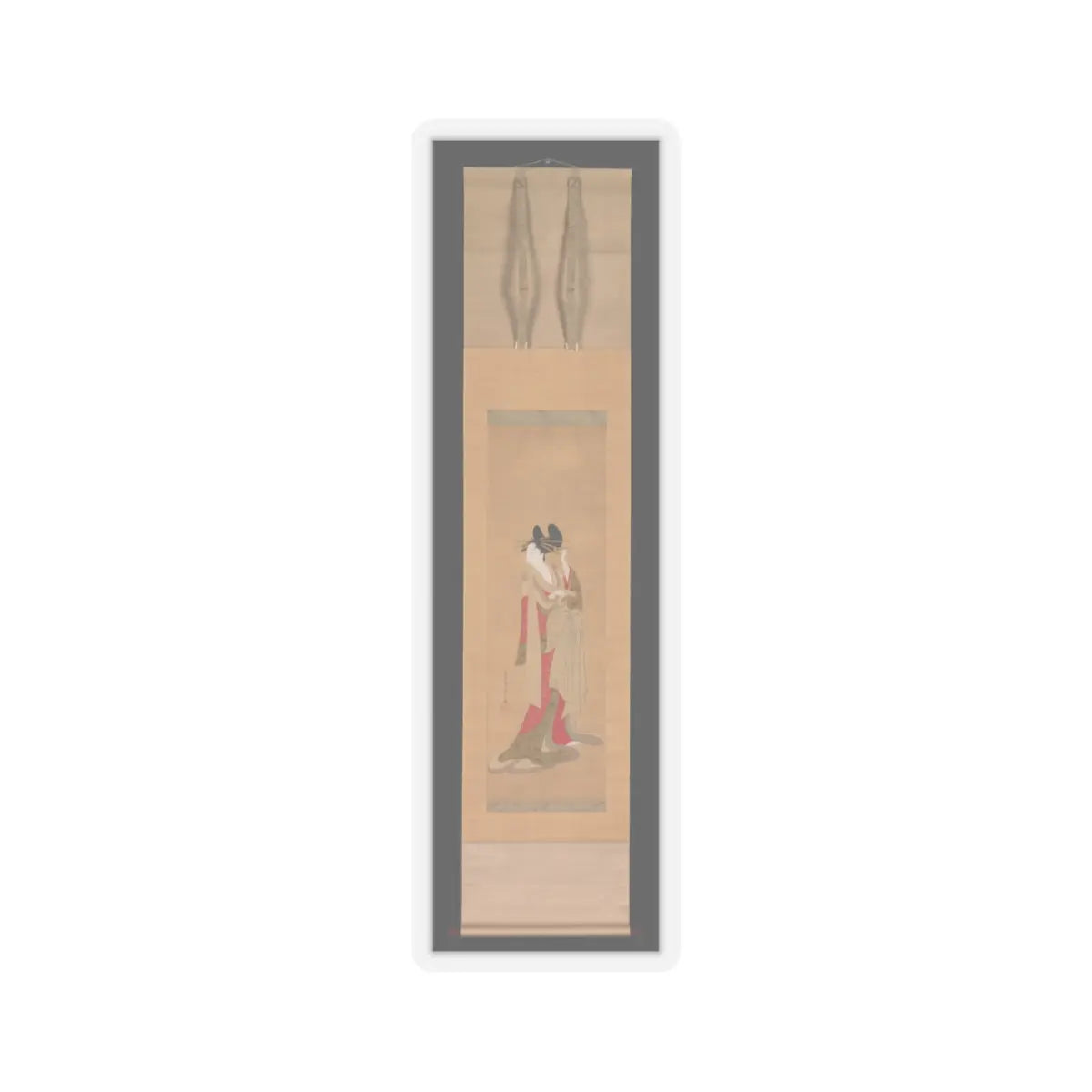 Chōbunsai Eishi - Courtesan with a Letter in Her Mouth - 1756–1815 v2 - STICKER Vinyl Kiss-Cut Decal