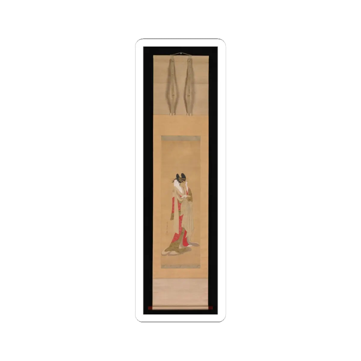 Chōbunsai Eishi - Courtesan with a Letter in Her Mouth - 1756–1815 v2 - STICKER Vinyl Kiss-Cut Decal