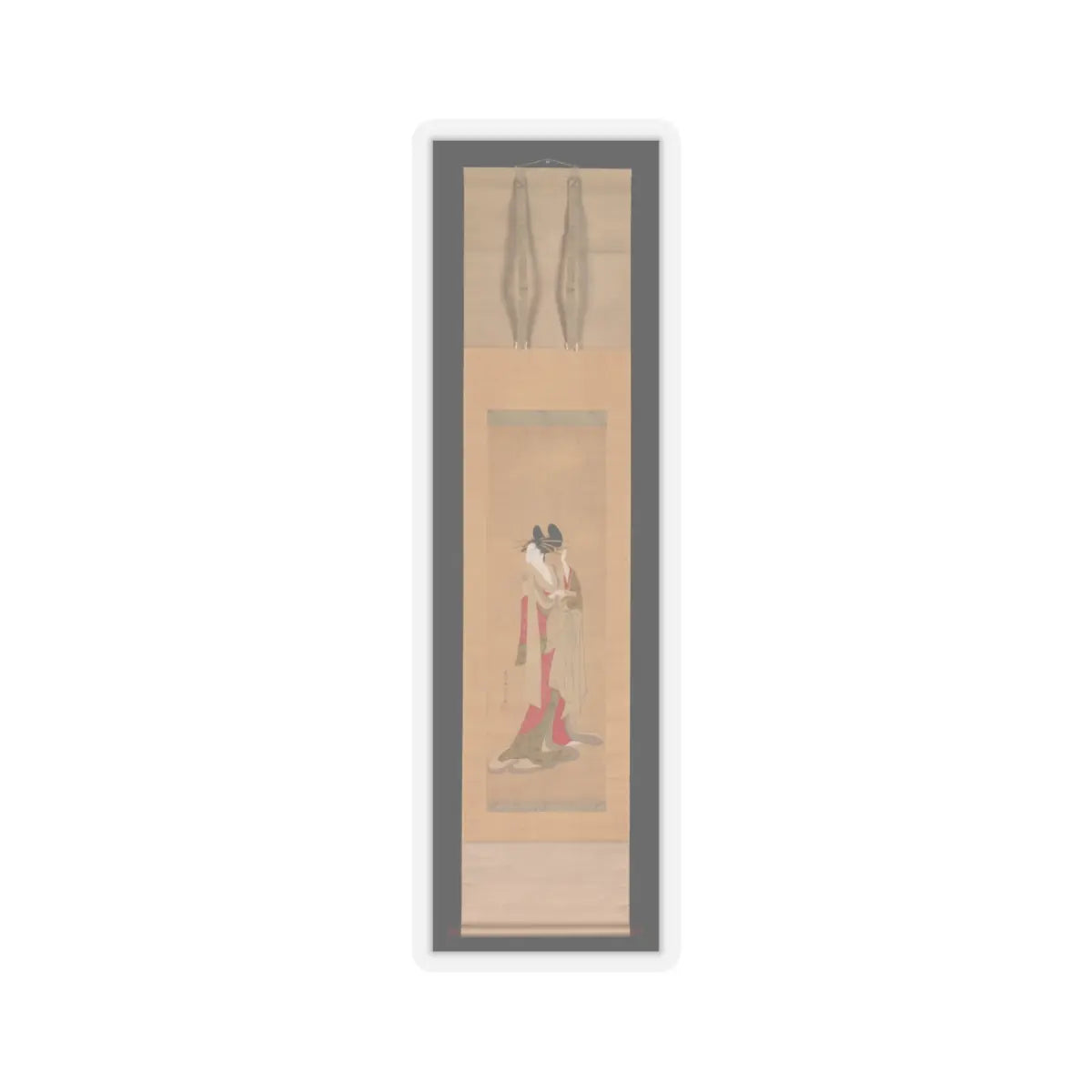 Chōbunsai Eishi - Courtesan with a Letter in Her Mouth - 1756–1815 v2 - STICKER Vinyl Kiss-Cut Decal