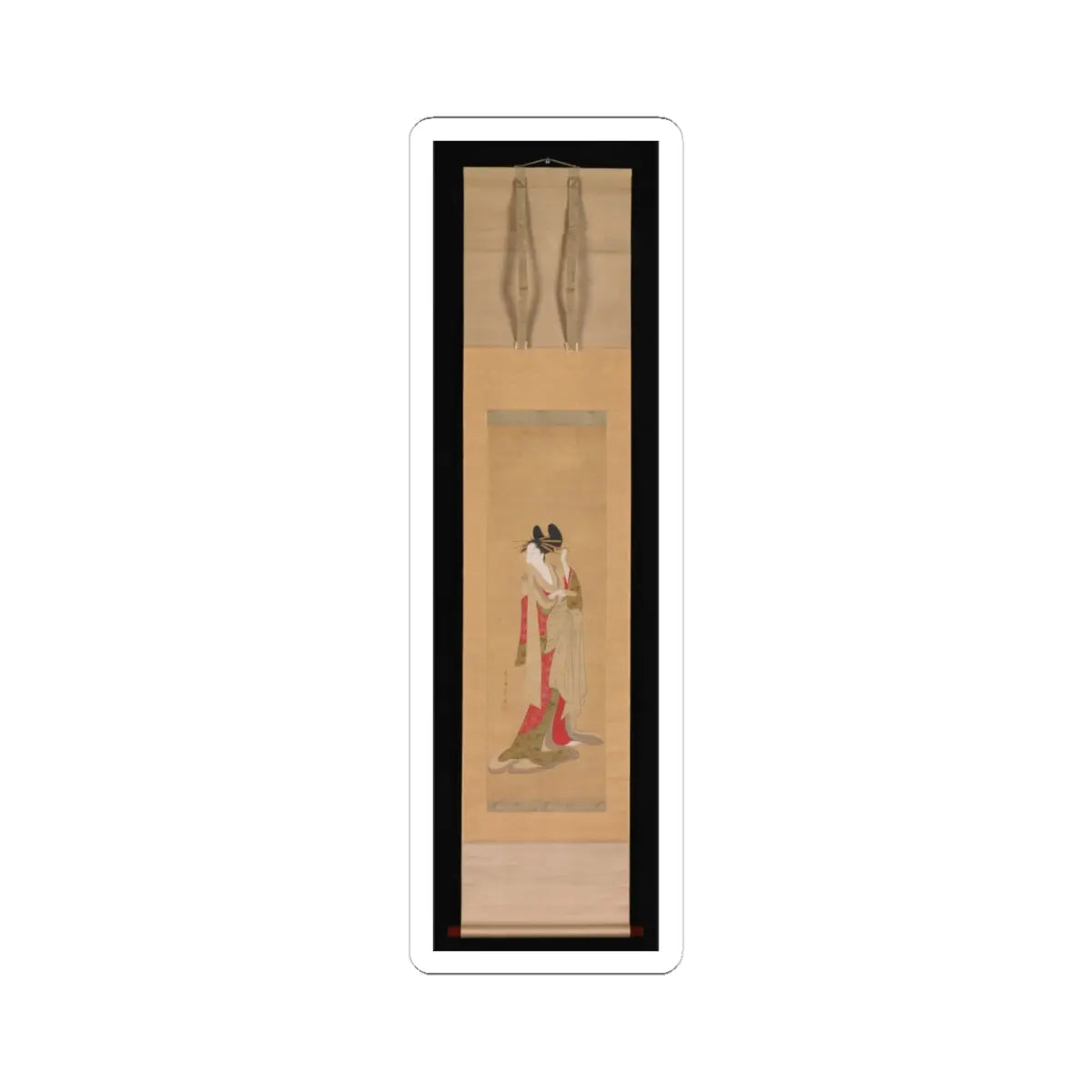 Chōbunsai Eishi - Courtesan with a Letter in Her Mouth - 1756–1815 v2 - STICKER Vinyl Kiss-Cut Decal