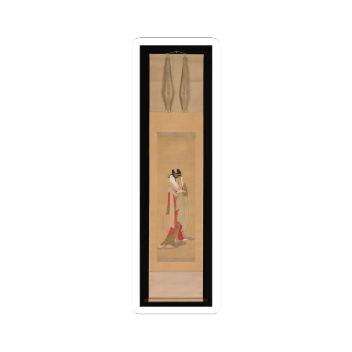 Chōbunsai Eishi - Courtesan with a Letter in Her Mouth - 1756–1815 v2 - STICKER Vinyl Kiss-Cut Decal