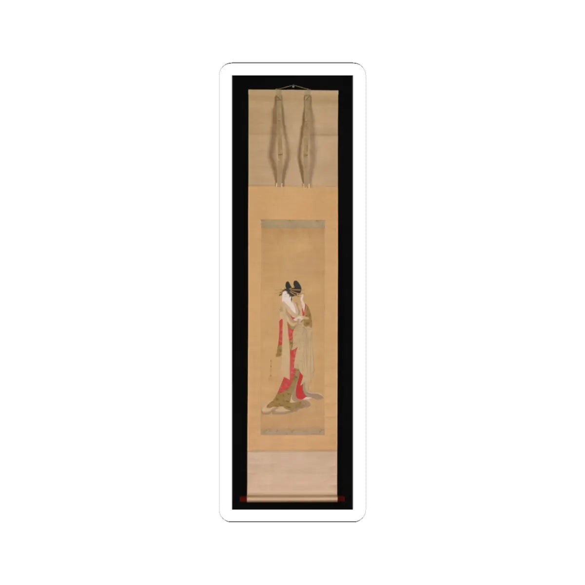 Chōbunsai Eishi - Courtesan with a Letter in Her Mouth - 1756–1815 v2 - STICKER Vinyl Kiss-Cut Decal