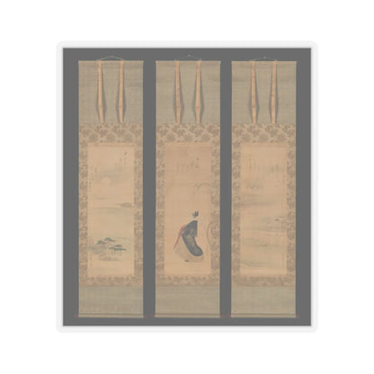 Chōbunsai Eishi - Snow, Moon, and Cherry Blossoms (Yoshiwara in Three Seasons) - early 19th century v1 - STICKER Vinyl Kiss-Cut Decal