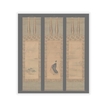 Chōbunsai Eishi - Snow, Moon, and Cherry Blossoms (Yoshiwara in Three Seasons) - early 19th century v1 - STICKER Vinyl Kiss-Cut Decal