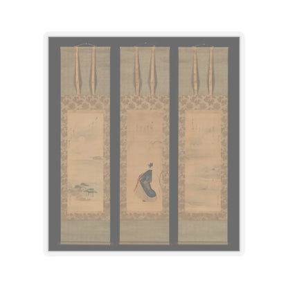 Chōbunsai Eishi - Snow, Moon, and Cherry Blossoms (Yoshiwara in Three Seasons) - early 19th century v1 - STICKER Vinyl Kiss-Cut Decal
