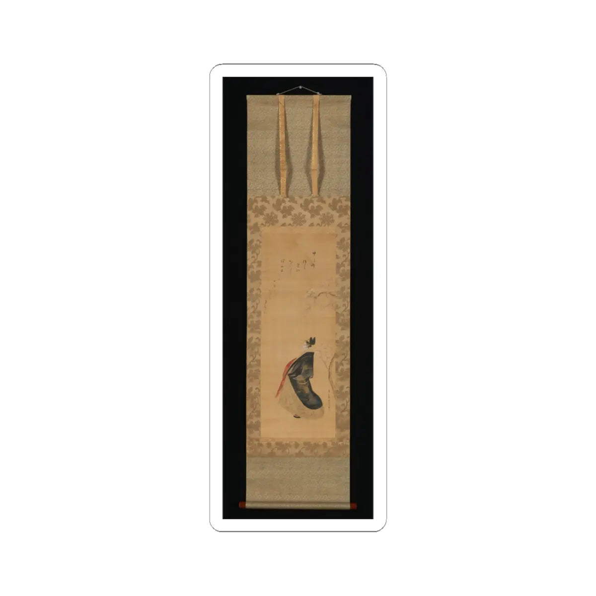 Chōbunsai Eishi - Snow, Moon, and Cherry Blossoms (Yoshiwara in Three Seasons) - early 19th century v6 - STICKER Vinyl Kiss-Cut Decal