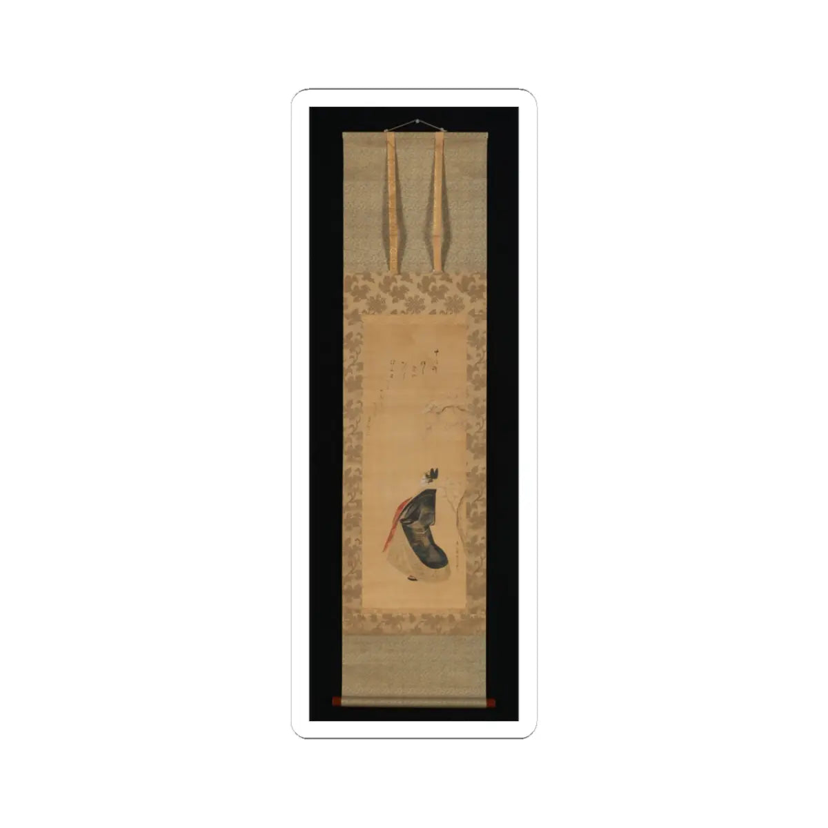 Chōbunsai Eishi - Snow, Moon, and Cherry Blossoms (Yoshiwara in Three Seasons) - early 19th century v6 - STICKER Vinyl Kiss-Cut Decal