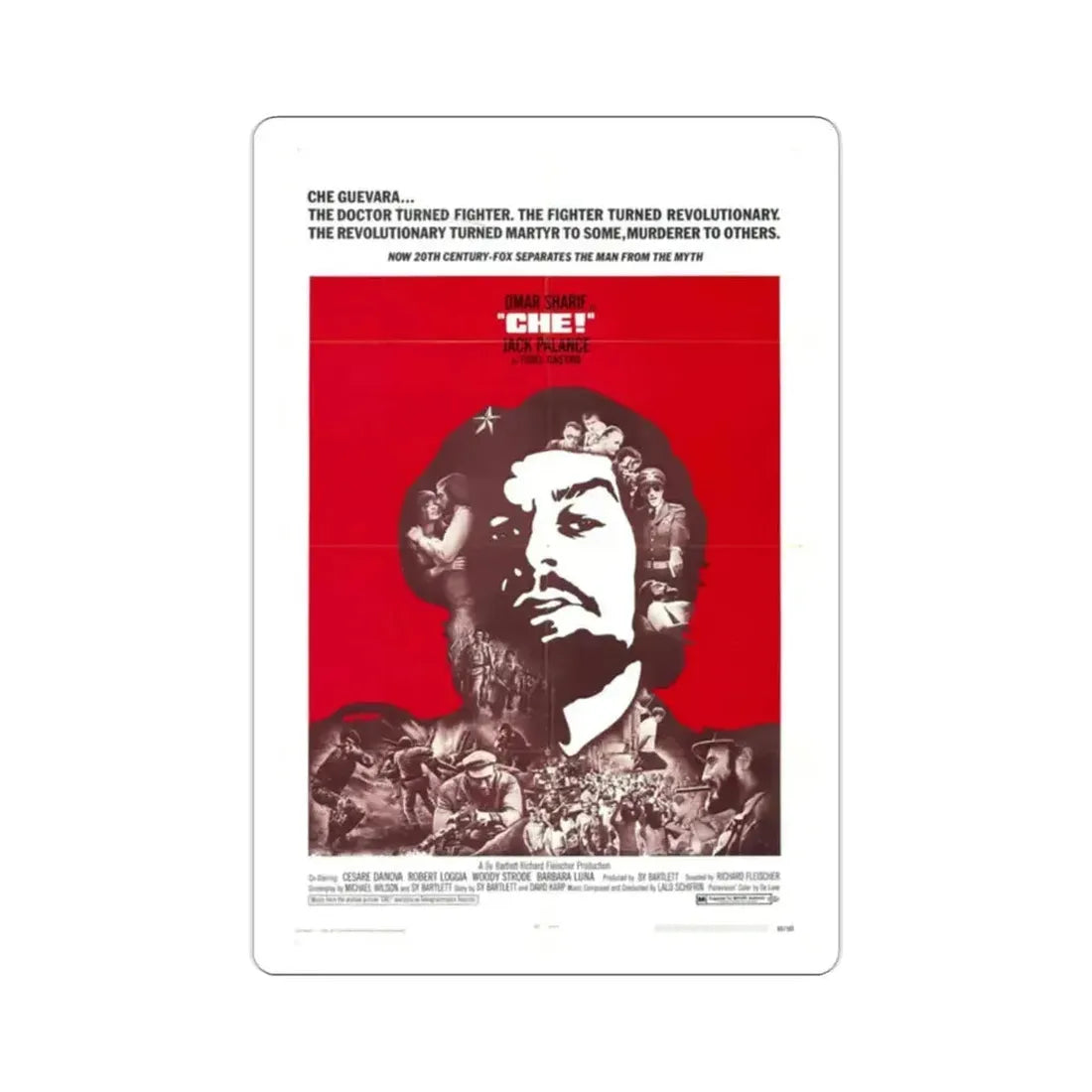 Che 1969 Movie Poster STICKER Vinyl Die-Cut Decal 2 Inch - The Sticker Space