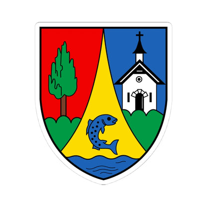 CHE Betten COA (Switzerland) (Coat of Arms) STICKER Vinyl Kiss-Cut Decal 4 Inch White - The Sticker Space