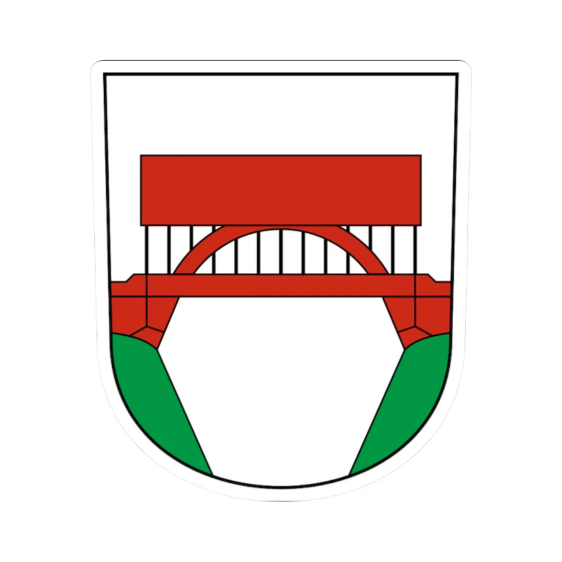 CHE Bütschwil-Ganterschwil COA (Switzerland) (Coat of Arms) STICKER Vinyl Kiss-Cut Decal 2 Inch White - The Sticker Space