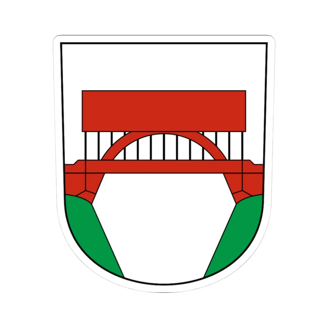 CHE Bütschwil-Ganterschwil COA (Switzerland) (Coat of Arms) STICKER Vinyl Kiss-Cut Decal 3 Inch White - The Sticker Space