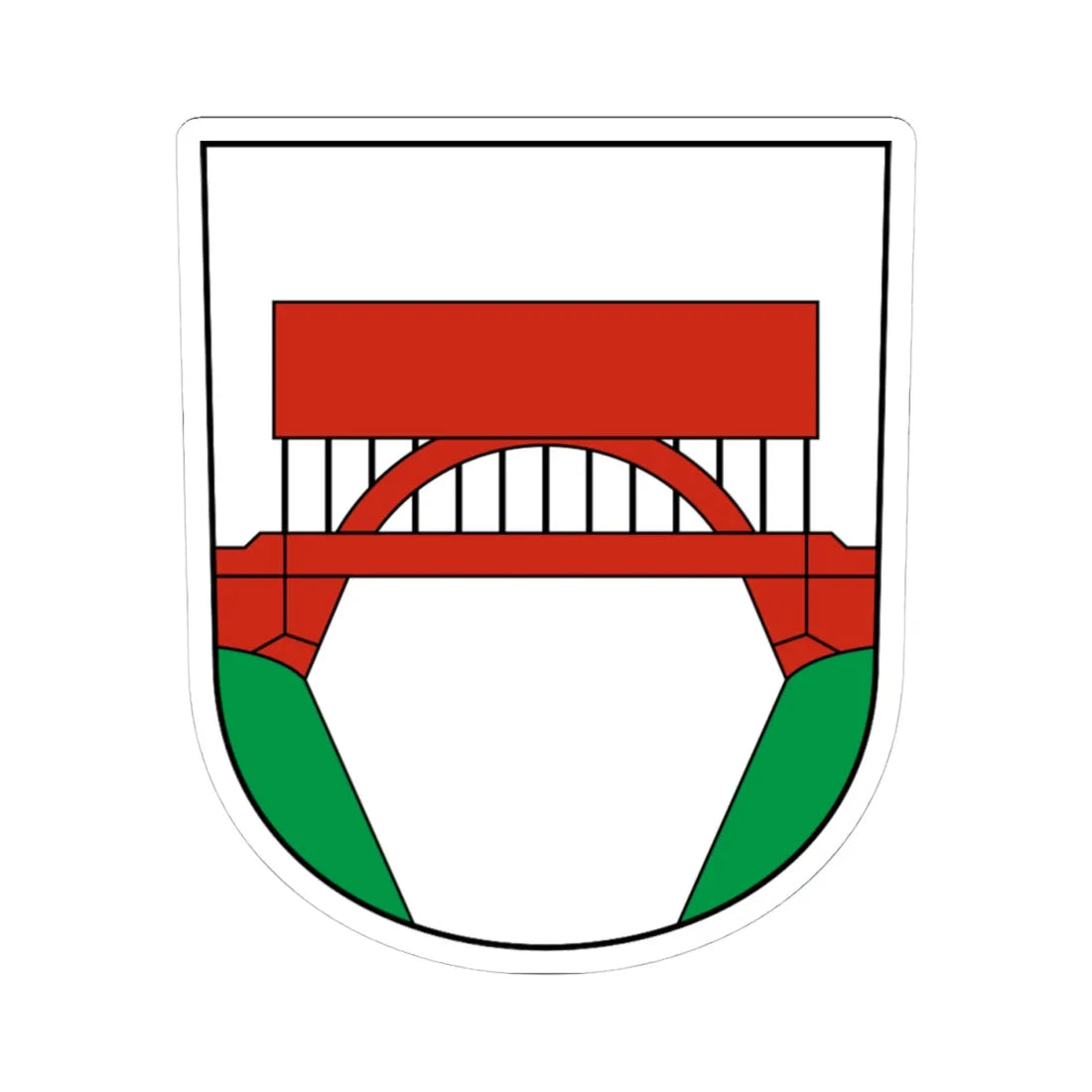 CHE Bütschwil-Ganterschwil COA (Switzerland) (Coat of Arms) STICKER Vinyl Kiss-Cut Decal 4 Inch White - The Sticker Space