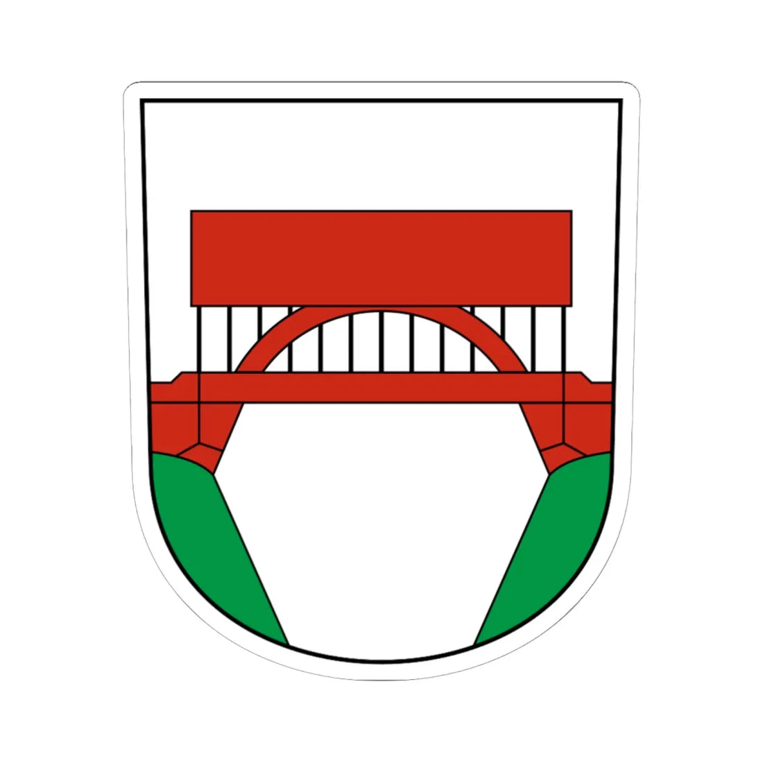 CHE Bütschwil-Ganterschwil COA (Switzerland) (Coat of Arms) STICKER Vinyl Kiss-Cut Decal 6 Inch White - The Sticker Space