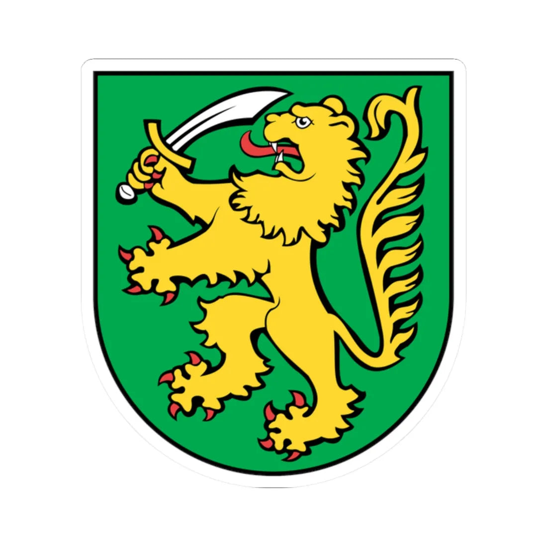 CHE Calanca COA (Switzerland) (Coat of Arms) STICKER Vinyl Kiss-Cut Decal 2 Inch White - The Sticker Space